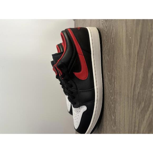 Nike Air Jordan 1 Low Black Red Sneakers - Picture 1 of 5